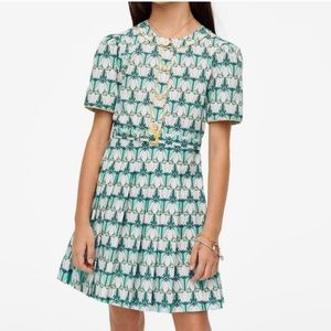 Zara belted tulip floral skater dress 11/12 (L)